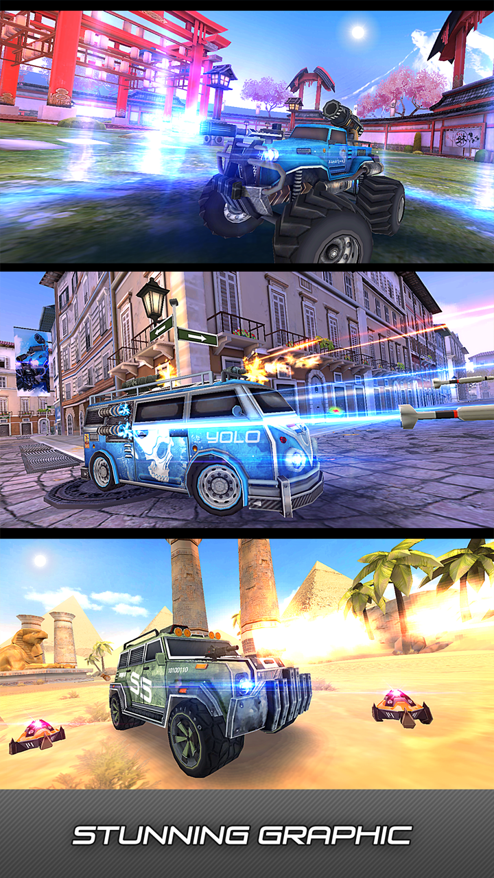 Overload: 3D MOBA Car Shooting截图2