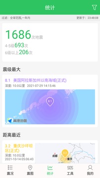 地震預(yù)警助手截圖