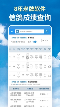 信鸽足环号赛鸽查鸽网截图