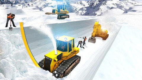 雪地挖掘机模拟器截图3