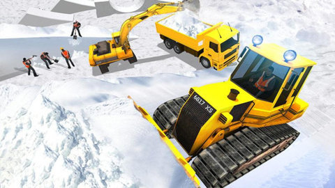 雪地挖掘机模拟器截图1