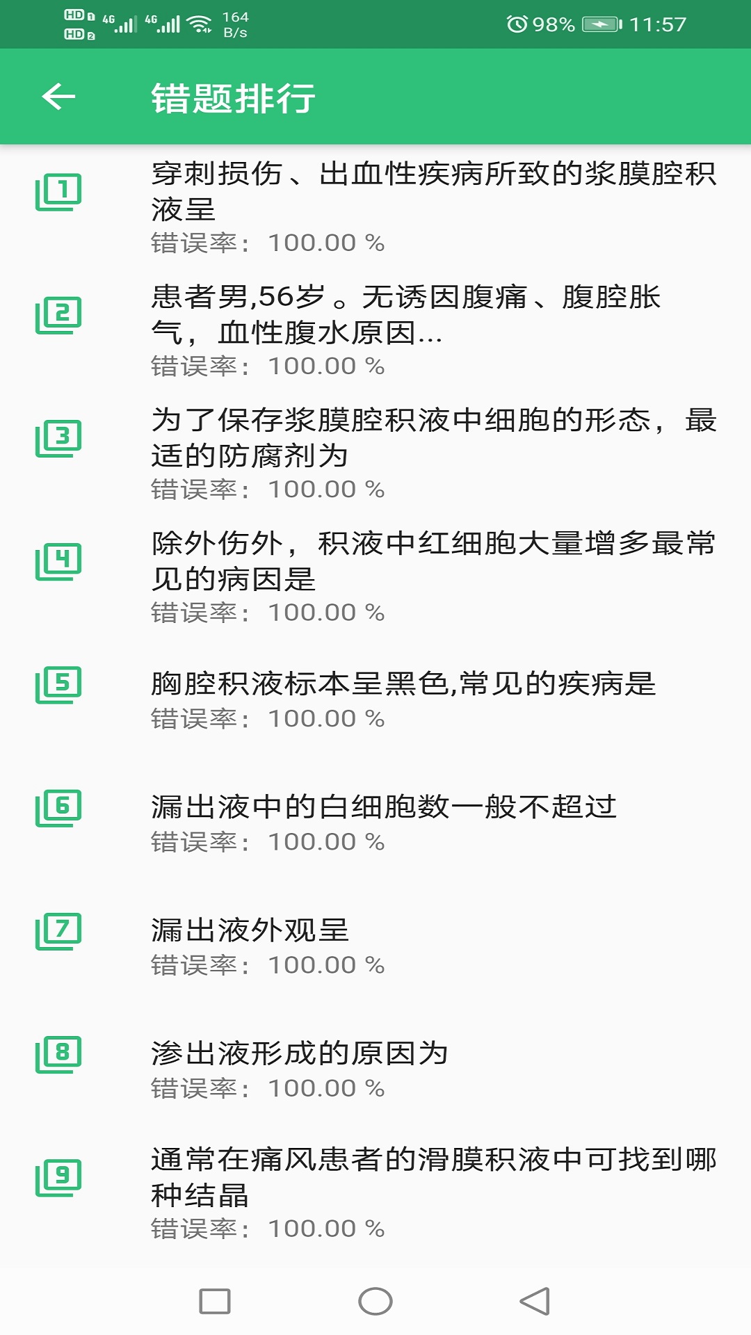 臨床醫(yī)學(xué)檢驗(yàn)技術(shù)士題庫截圖預(yù)覽