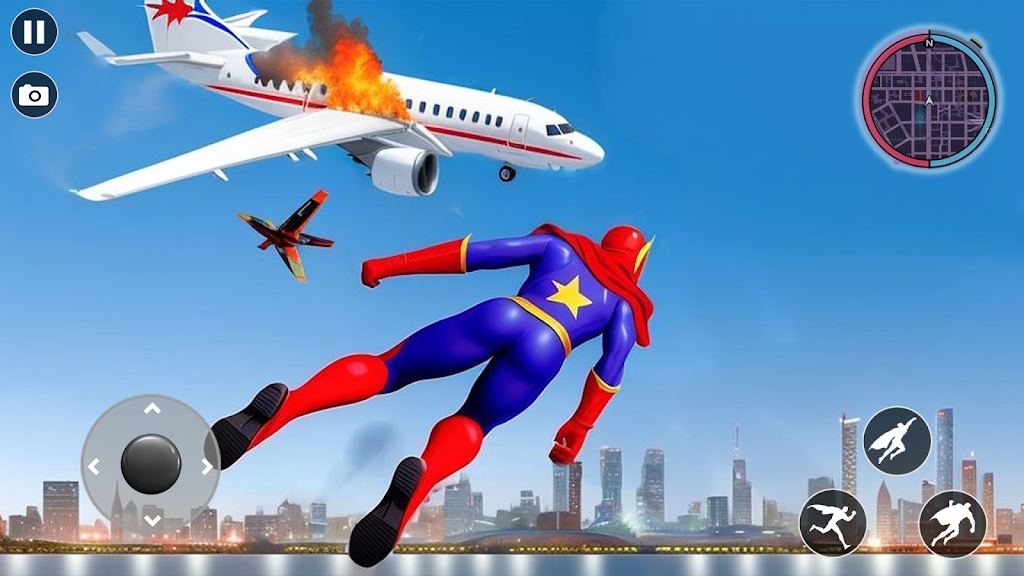 超级英雄飞行救援城市截图1