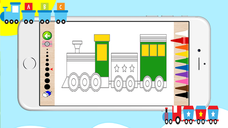 Train Coloring Book For Kids截图1