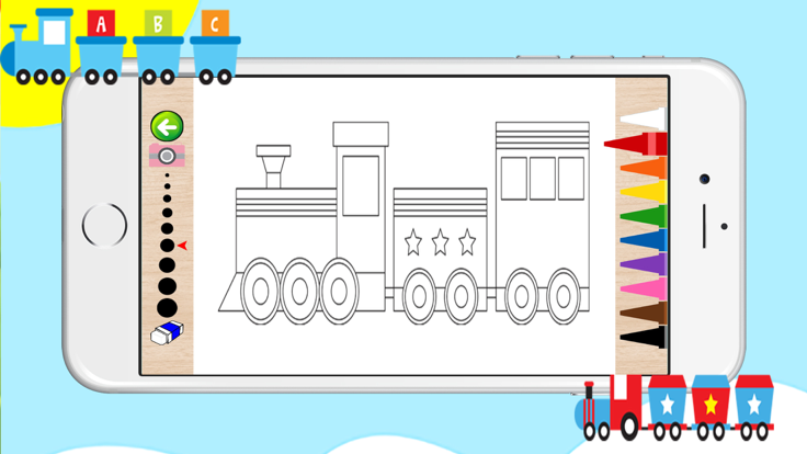 Train Coloring Book For Kids截图2