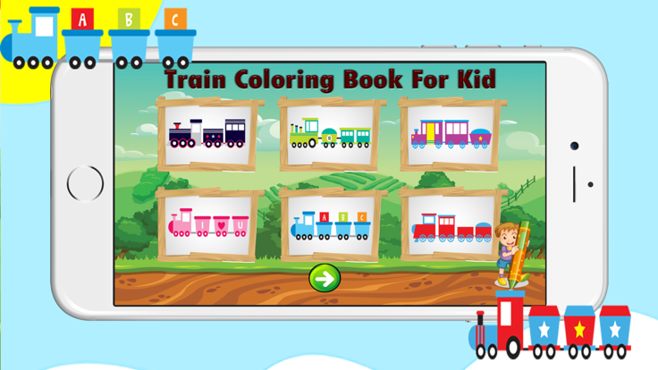 Train Coloring Book For Kids截图3