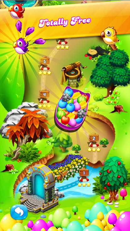 Sweet Fruits & pets best match 3 puzzle截图1