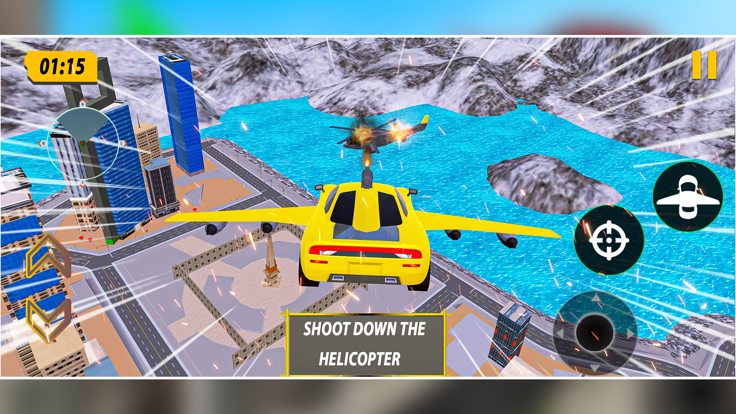 Flying Car Shooting Simulator截图2