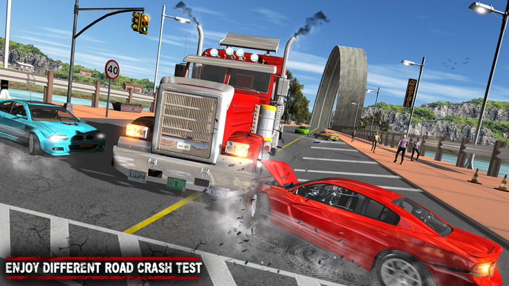 Ultimate Car Crash Bridge Loop截图2