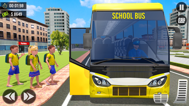 City School Coach Bus Drive 3D截图1