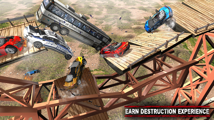 Ultimate Car Crash Bridge Loop截图4