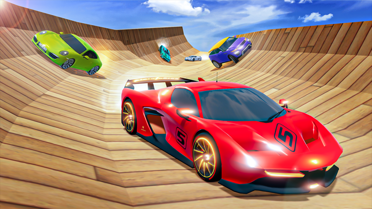 Mega Ramp Stunts Cars Game截图1