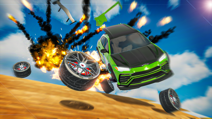 Mega Ramp Stunts Cars Game截图3