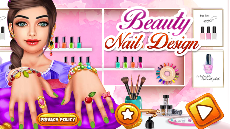 Nail Salon Girl Fashion Game截图1