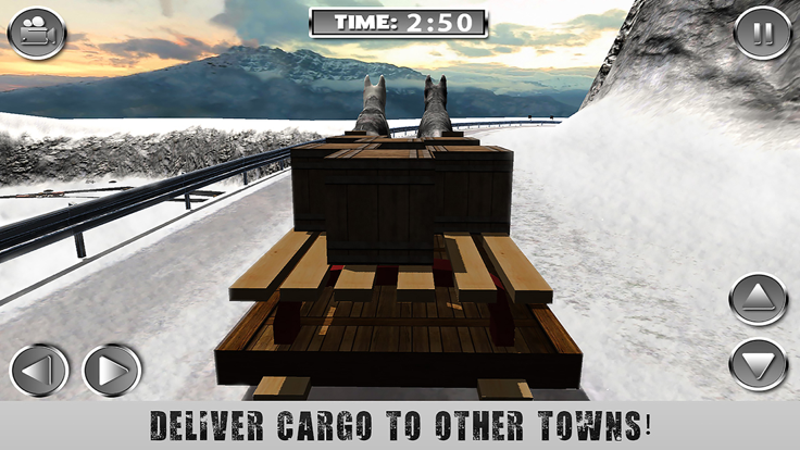 Winter Snow Dog Sledding Ski Simulator 3D截图5