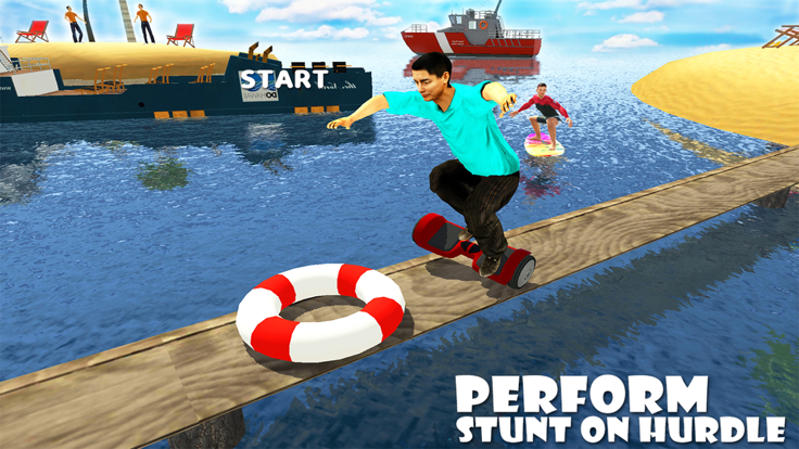 Beach Race Scooter Stunt Game截图3