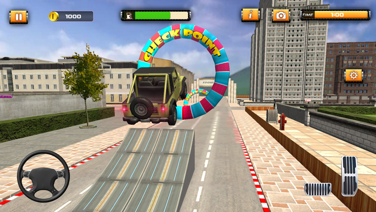 Extreme Jeep Stunts Tricks 3D截图4