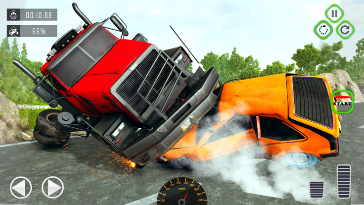 Semi Truck Crash Beam Drive截图4