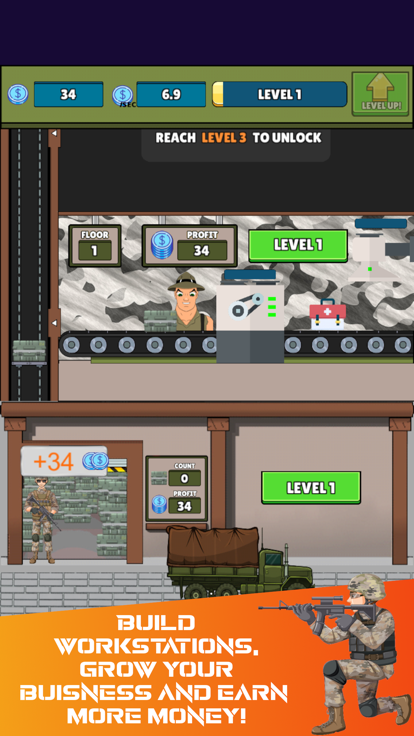 Idle Military Factory Tycoon截图5