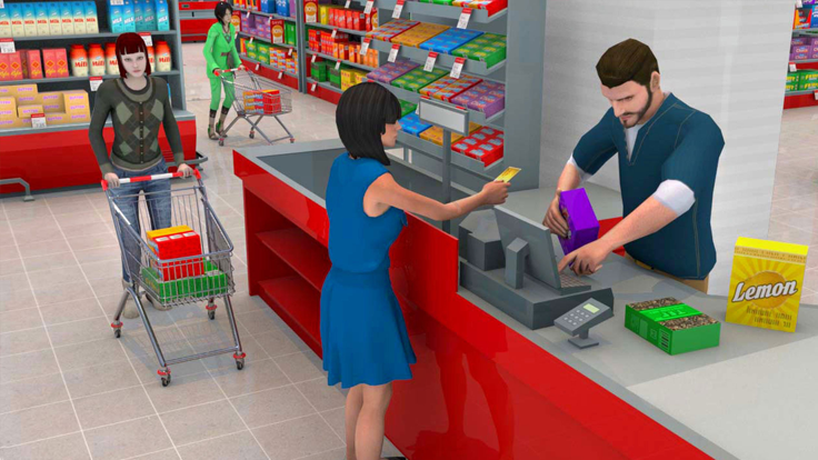 Hypermarket Cashier Game 3D截图2