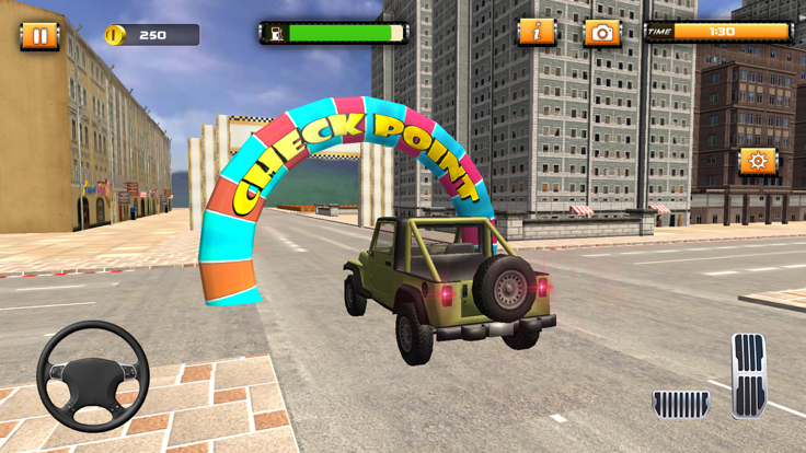 Extreme Jeep Stunts Tricks 3D截图3