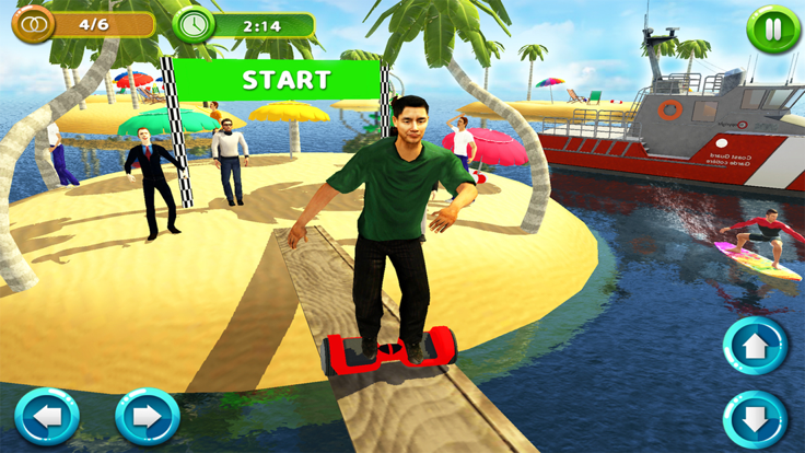 Beach Race Scooter Stunt Game截图5