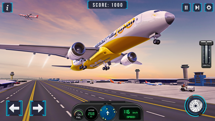 Airplane Flight Flying Game 3D截图2