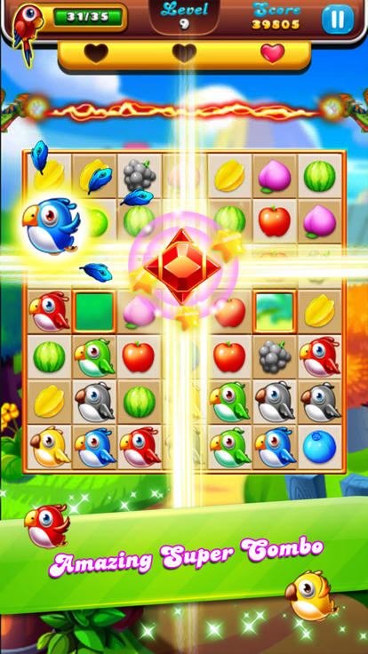 Sweet Fruits best match 3 puzzle截图3