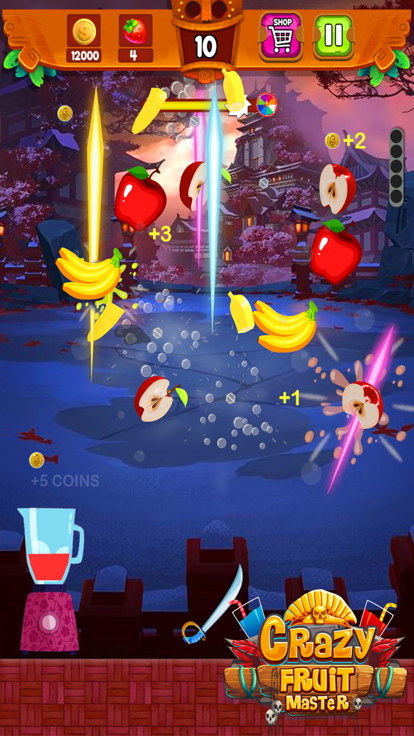 Crazy Juice Fruit Cutting Game截图3