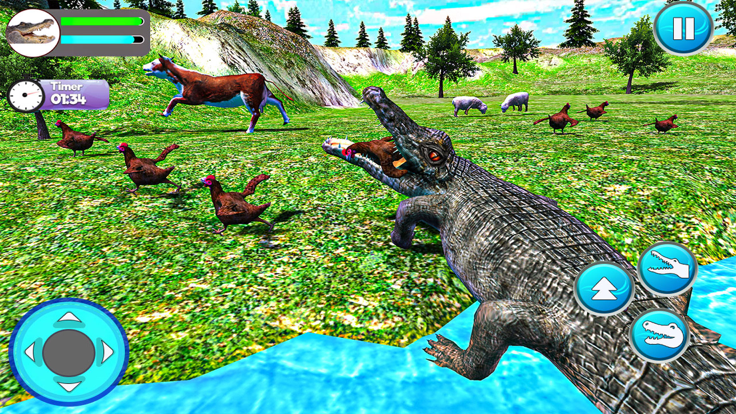 Crocodile Attack Wild Sim Game截图5