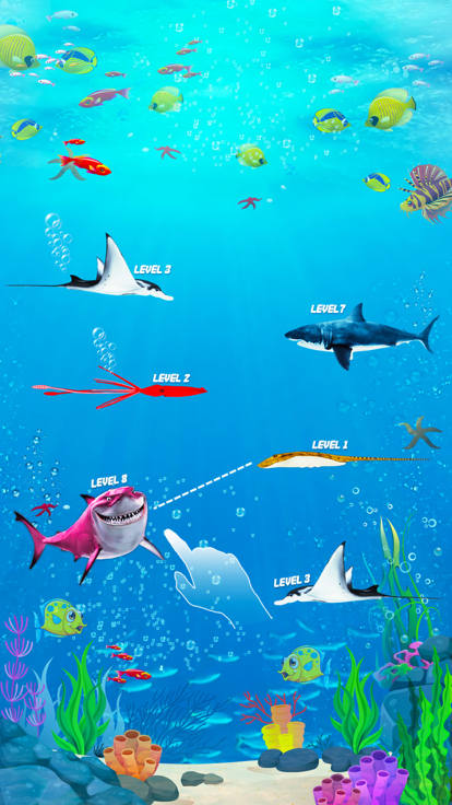 Merge & Eat Shark Evolution截图4