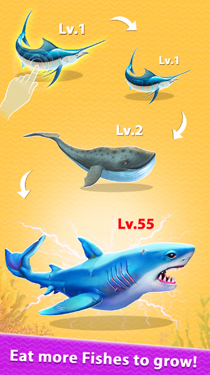 Merge & Eat Shark Evolution截图3