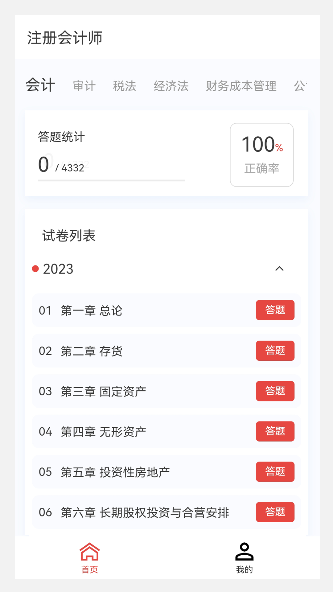 注册会计师100题库v1.0.0截图2