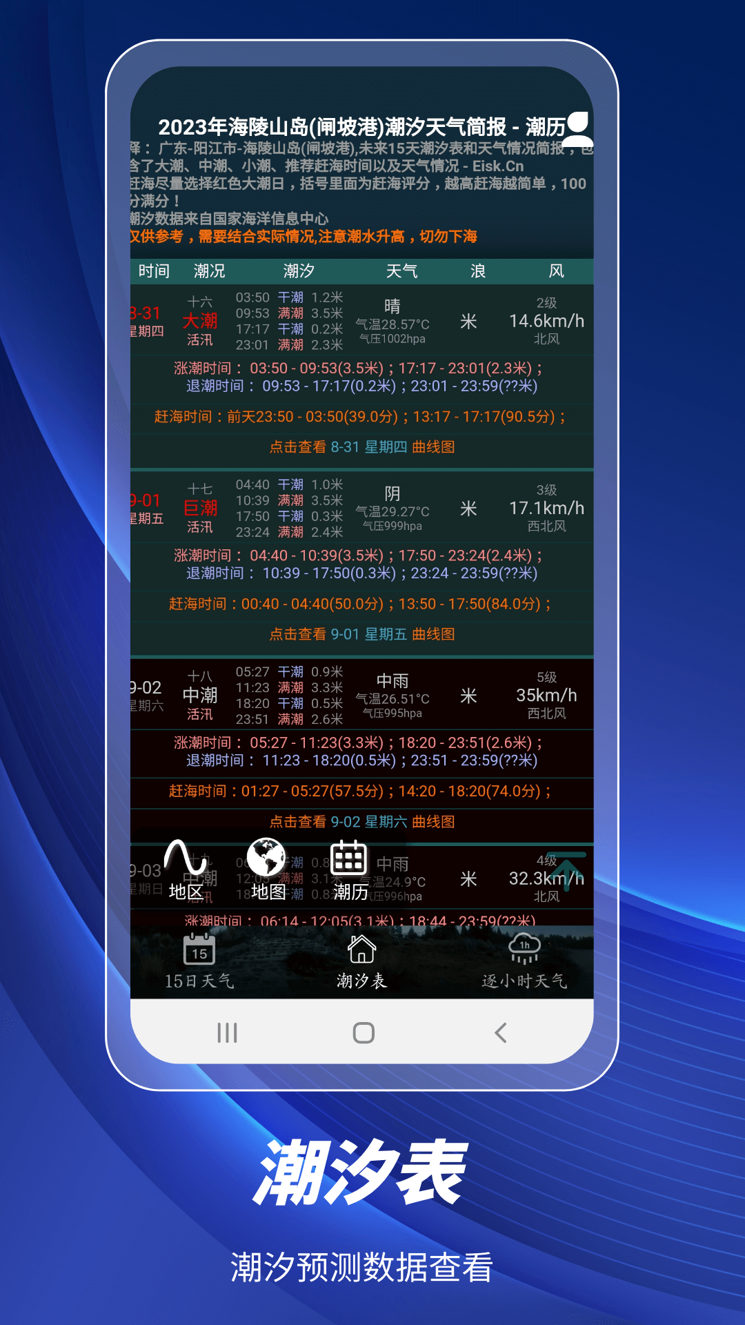 全球潮汐表v1.0截图3