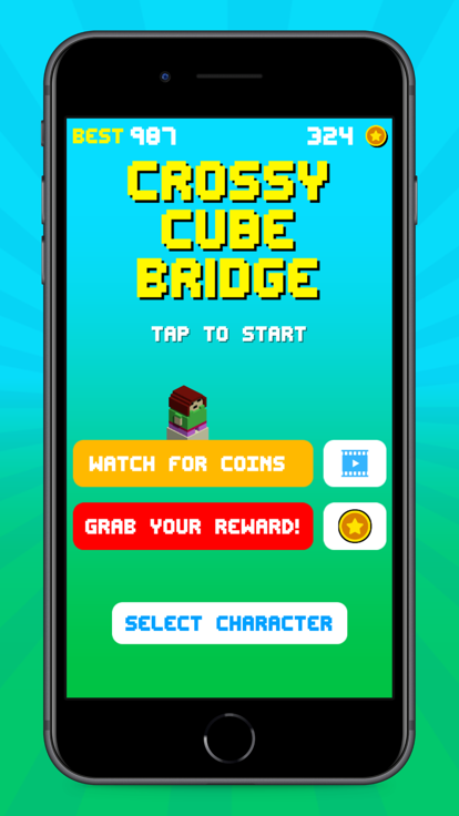 Crossy Cube Bridge Poly 3D截图3