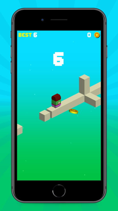 Crossy Cube Bridge Poly 3D截图4