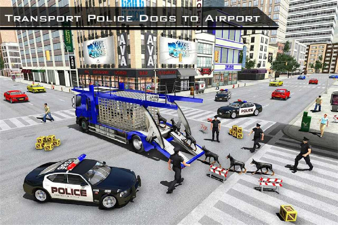 US Police Robot Dog - Police Plane Transport Game截图4