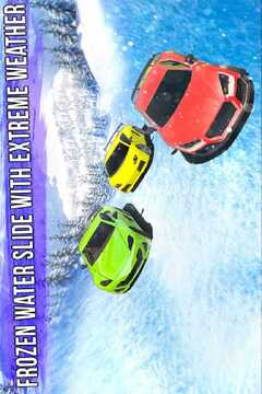 Frozen Water Slide Car Race截图