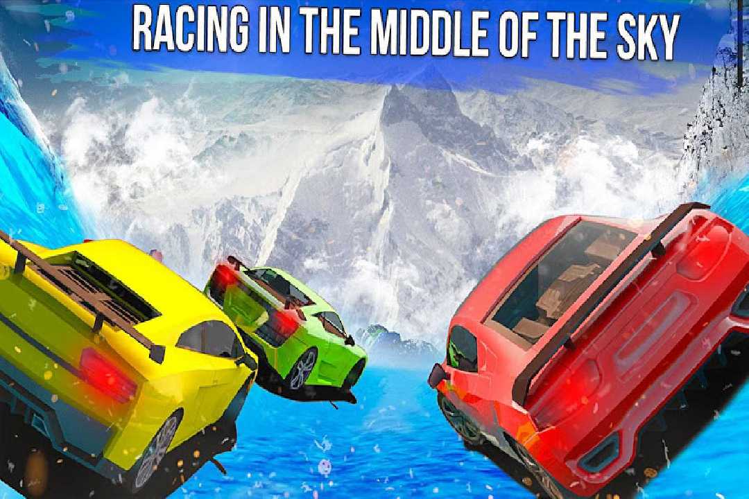 Frozen Water Slide Car Race截图1