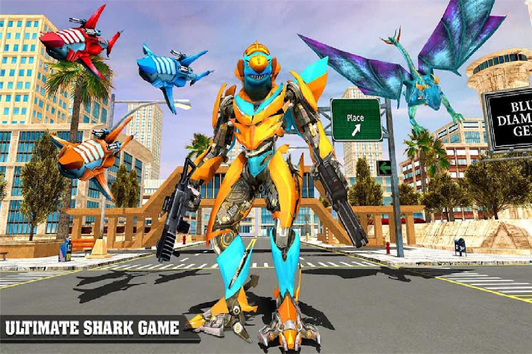 Whale Shark Robot Transform: Shark Attack Games截图3