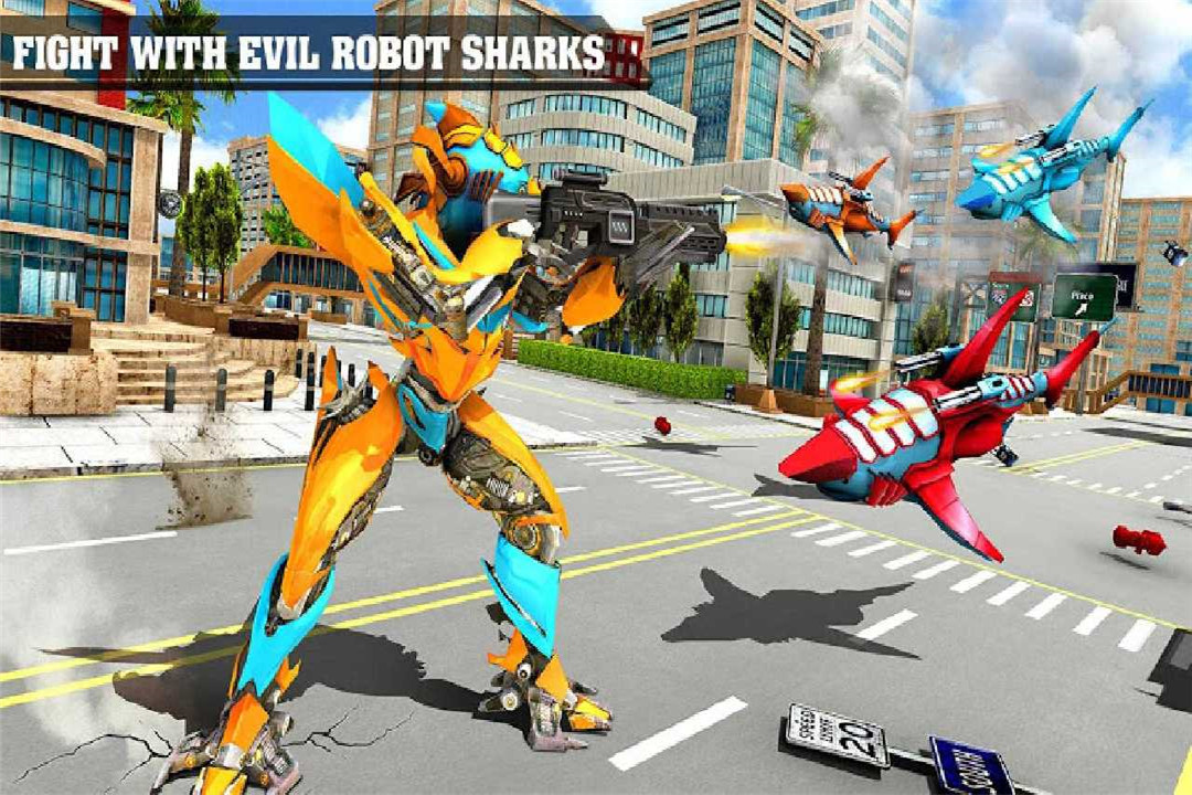 Whale Shark Robot Transform: Shark Attack Games截图5