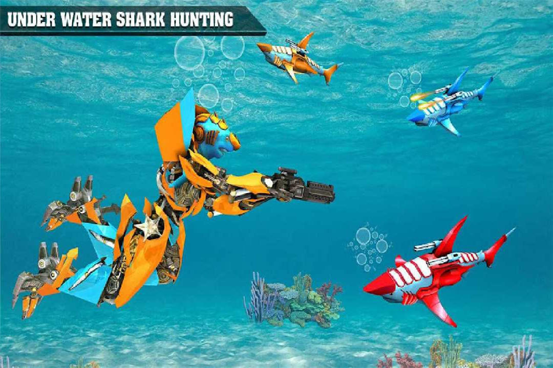 Whale Shark Robot Transform: Shark Attack Games截图1