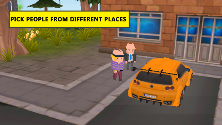 Blocky Taxi Drive Simulator 3D截图1