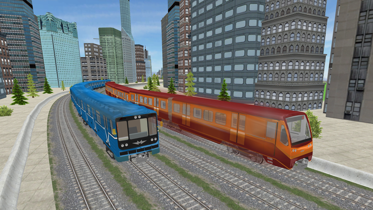 行驶在城市地铁列车辛3D截图2