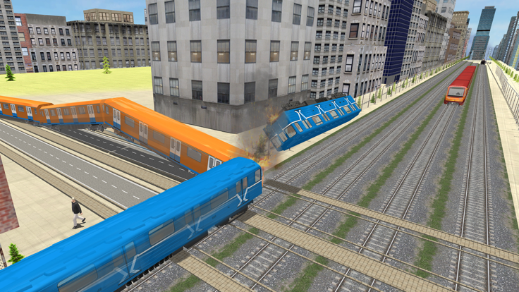 行驶在城市地铁列车辛3D截图1