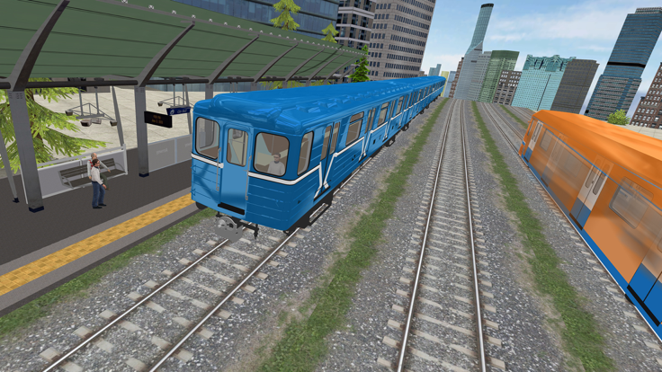 行驶在城市地铁列车辛3D截图3