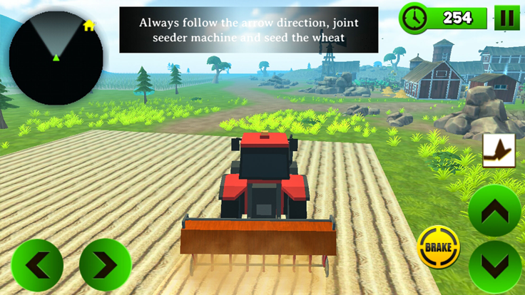 Block Farming Tractor Sim截图3