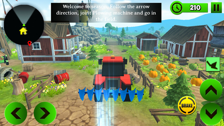 Block Farming Tractor Sim截图4
