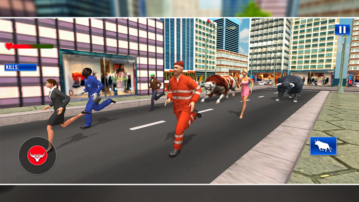 Wild angry Bull Attack Game 3D截图4