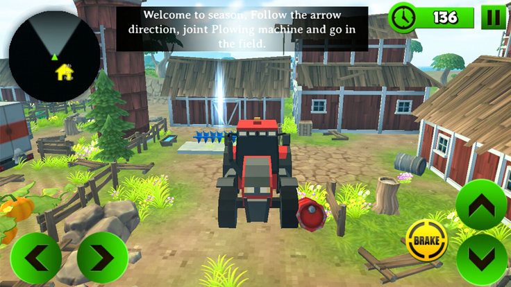 Block Farming Tractor Sim截图5